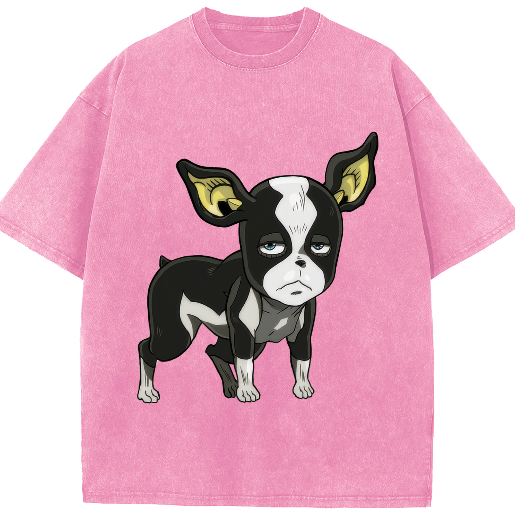 （画像用） ジョジョの奇妙な冒険 イギー JoJo's Bizarre Adventure Iggy 綿100% ヴィンテージ風 半袖Tシャツ（フロントプリント）